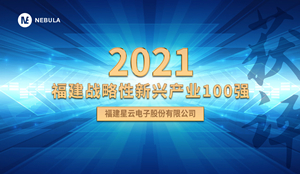 喜報！星云股份獲評“2021福建戰(zhàn)略性新興產(chǎn)業(yè)100強(qiáng)”